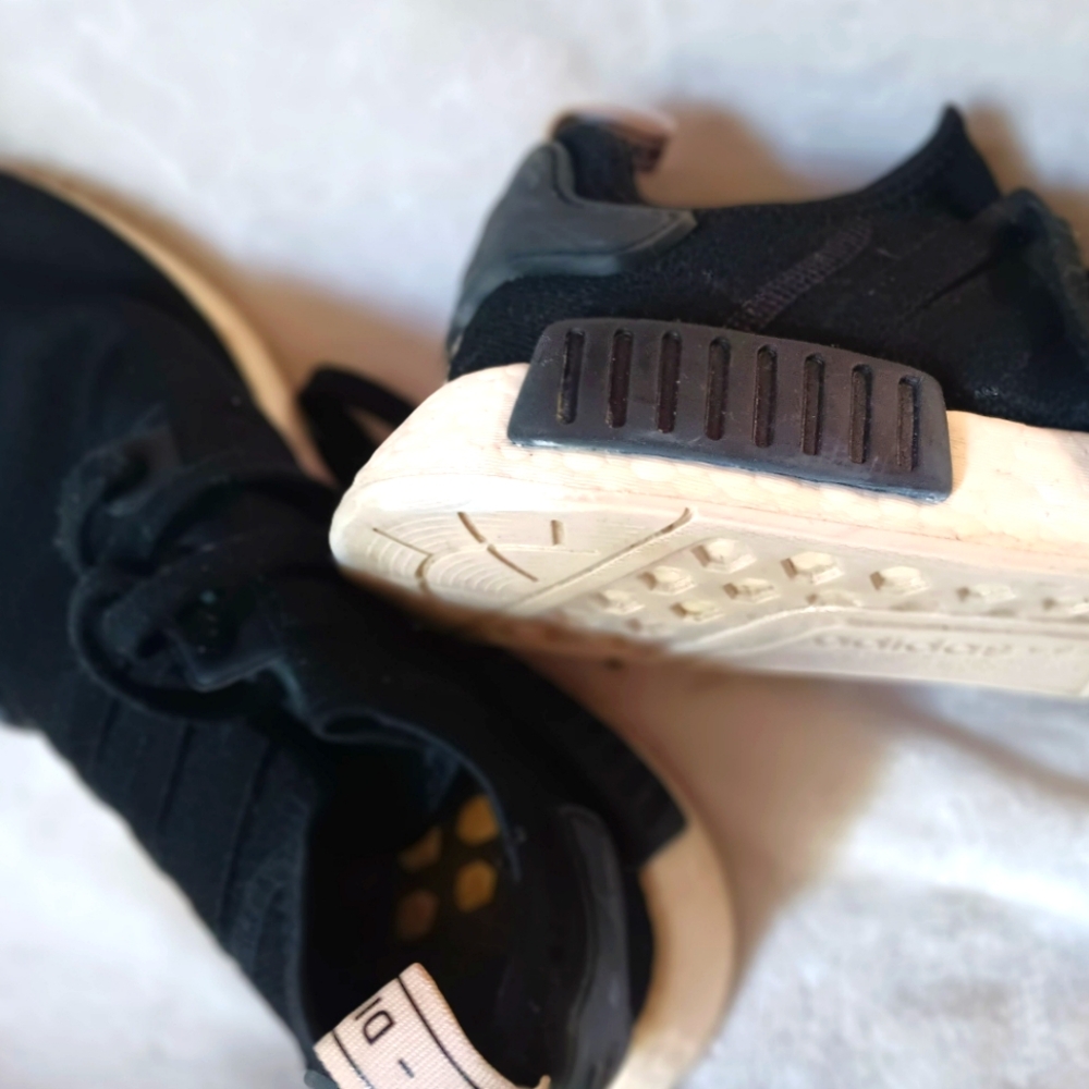 Adidas Boost black w white soles size 9.5